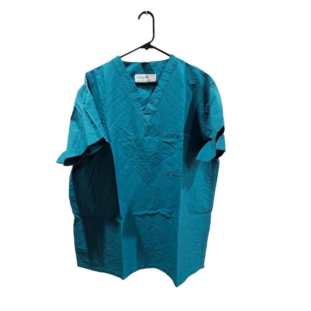 Medline mens XL scrub top green